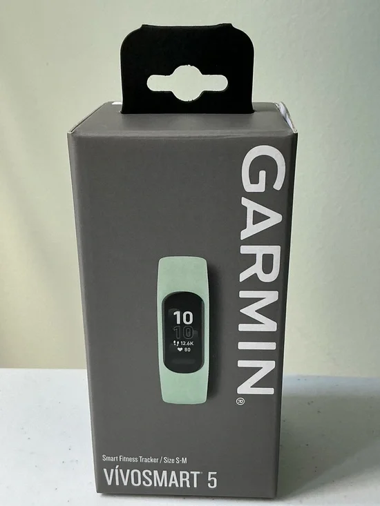 Garmin Vivosmart 5 Smart Fitness Tracker New Open Box Cool Mint Sz S/M