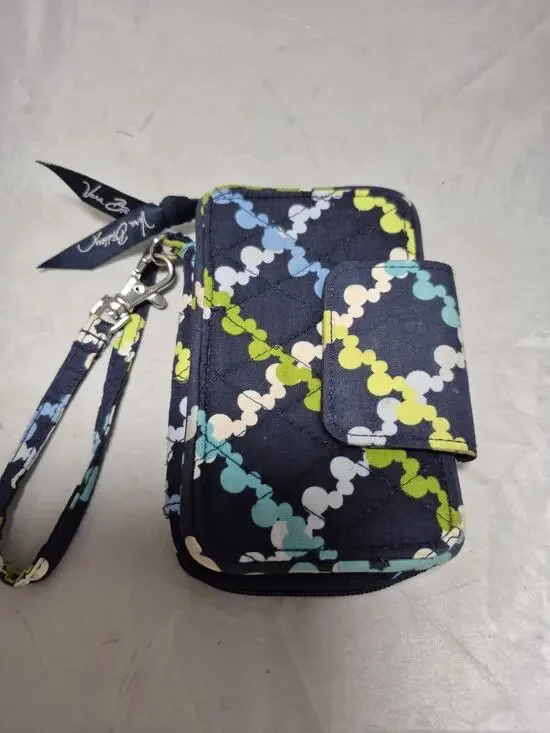 💥 Disney Parks Vera Bradley Where's Mickey Blue ID Wristlet Wallet Phone Case