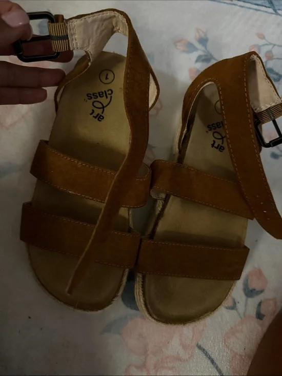 art class Brown Suede Strappy Sandals
