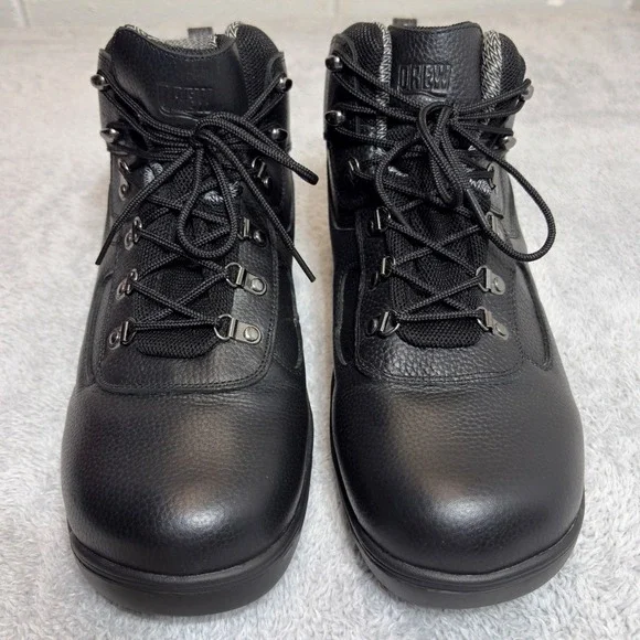 Drew Rockford Hiking Boot Men 12W Black Leather Waterproof Slip Resistant Combat