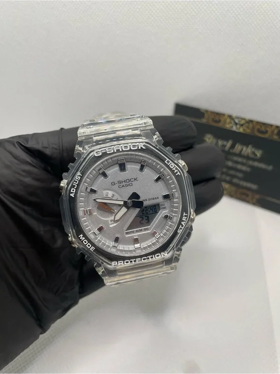 G-Shock Clear Resin Analog-Digital Watch - Silver & Transparent