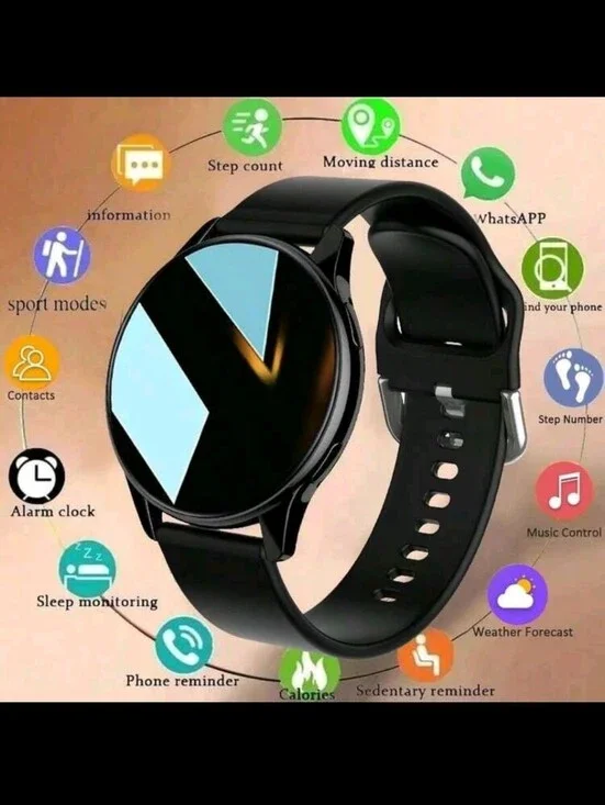 Black Smartwatch with Fitness Tracking - Unbranded