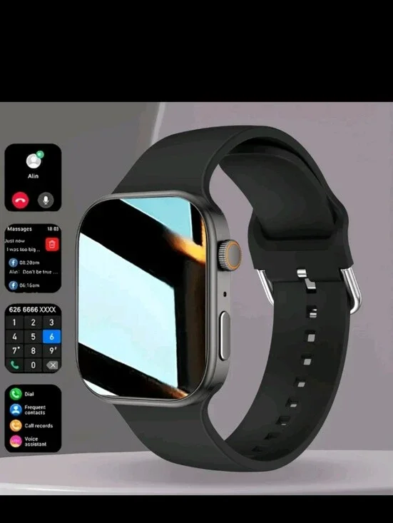 Smartwatch with Black Band - Premium Wearable