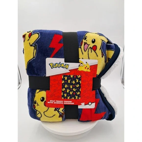 46 X 60 Inch Pokemon Silk Throw With Sherpa‎ Reverse