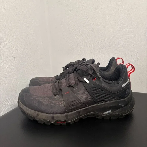 Salomon Hiking Boots Odyssey Mid Gore-Tex‎ Mens Size 8 Black Red Gray