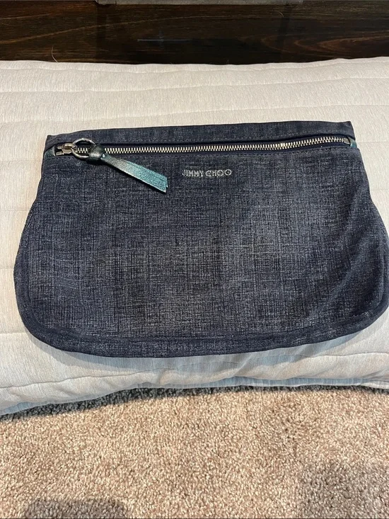 Jimmy choo denim clutch