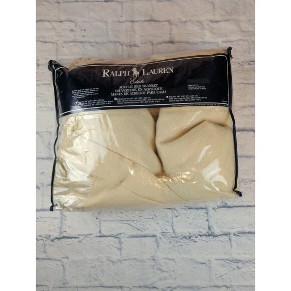 Ralph Lauren Estate Acrylic Bed Blanket Queen