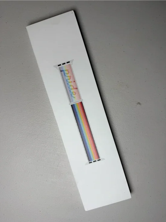 Apple 45MM Pride Edition Sport Loop Rainbow Woven Adjustable Watch Band