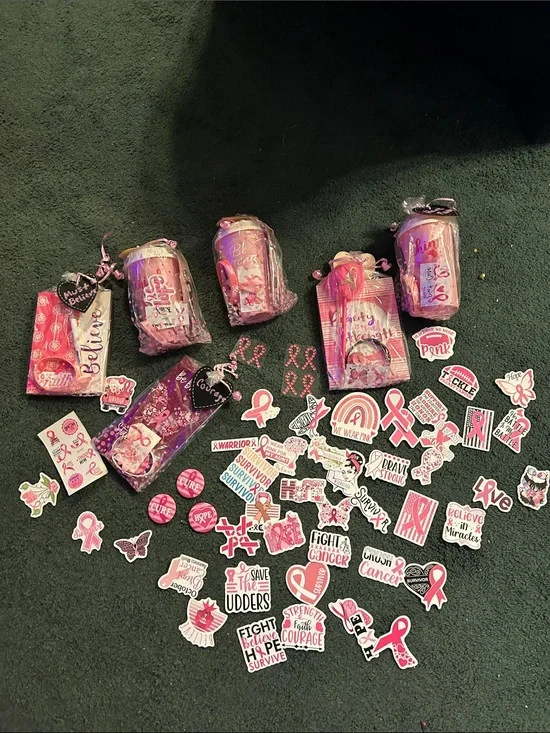 Pink Breast Cancer Awareness Party Favor Pack