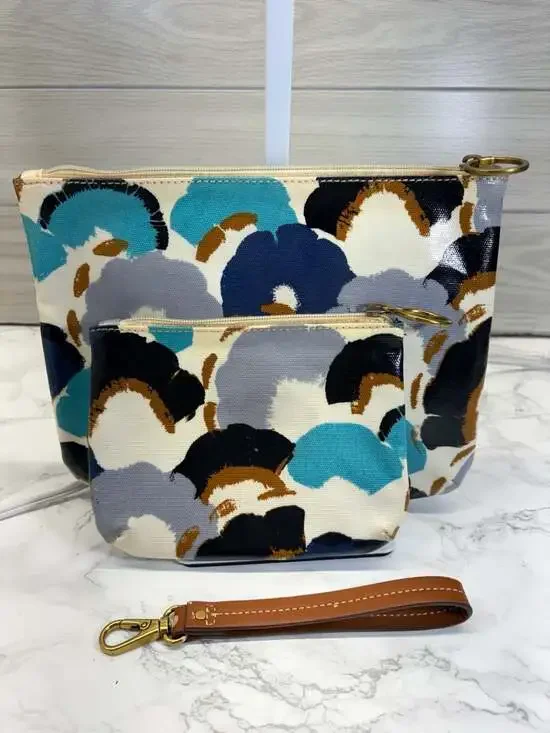 Fossil Floral Print Coated Canvas Wristlet Pouch Set