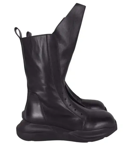 Rick Owens Geth Army Boots US 8 EU 41 Mens Black Leather $1935