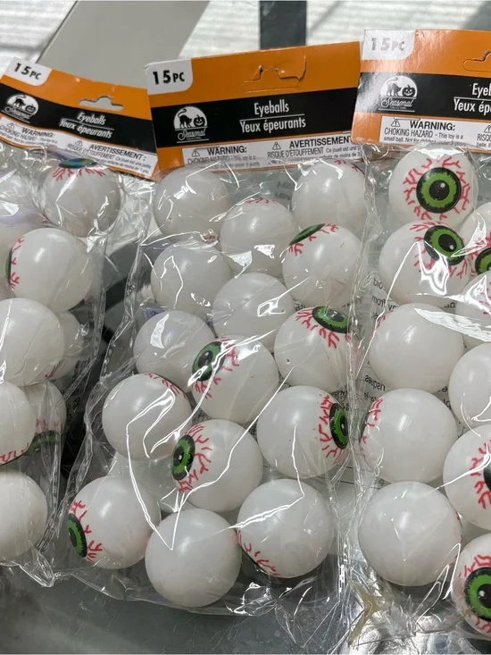 Novelty Green Eyeball Party Balls - 15 Pack by (unbranded)