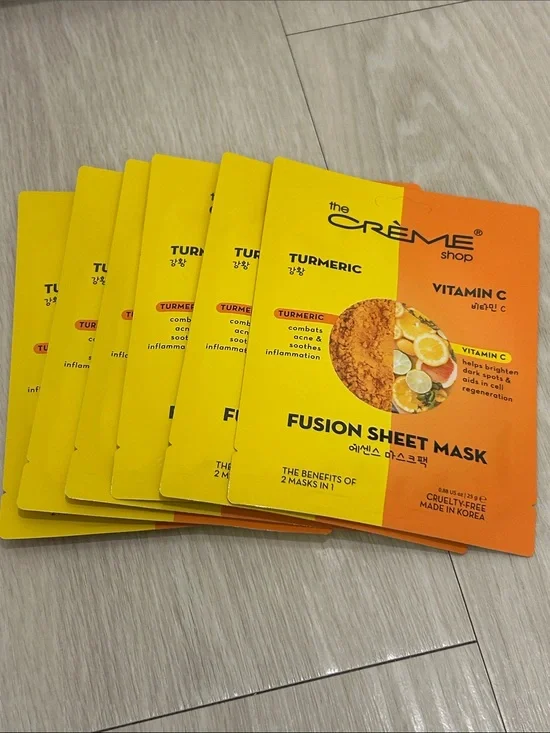 The Crème Shop (NWT) Turmeric + Vitamin C Fusion Sheet Mask—Set of 18