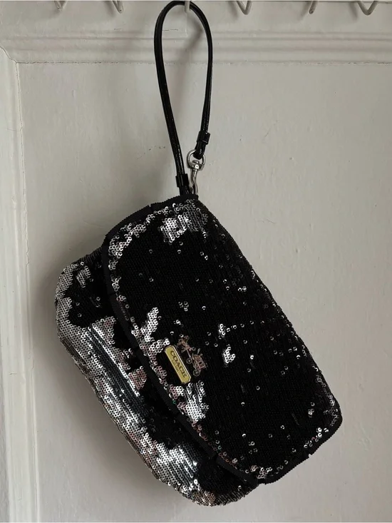 Coach Reversible Sequin Clutch Wristlet