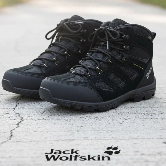 Jack Wolfskin Texapore Ecosphere Pro Men Hiking Boots Black Waterproof US 11.5