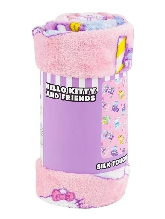 Sanrio Hello Kitty and Friends Silk Touch Throw Blanket 40x50 Pink Plush