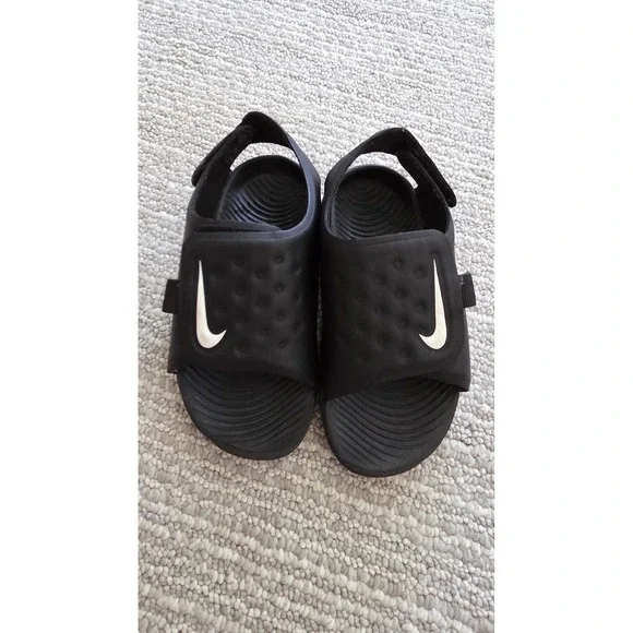 Nike Sunray Adjust 5 V2 Toddler Sandals Black White AJ9077-001 Size 8C