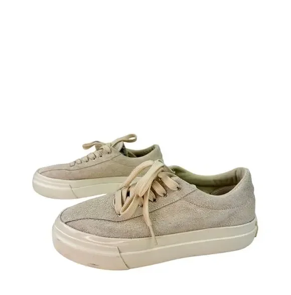 SWC Stepney Workers Club Dellow Suede Low Top Sneakers Beige Casual Size 38