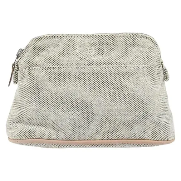 Hermes Canvas Bolide PM Pouch Gray