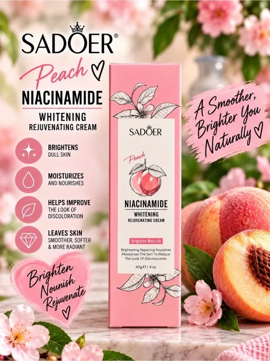 SADOER - Peach Niacinamide Whitening Rejuvenating Cream
