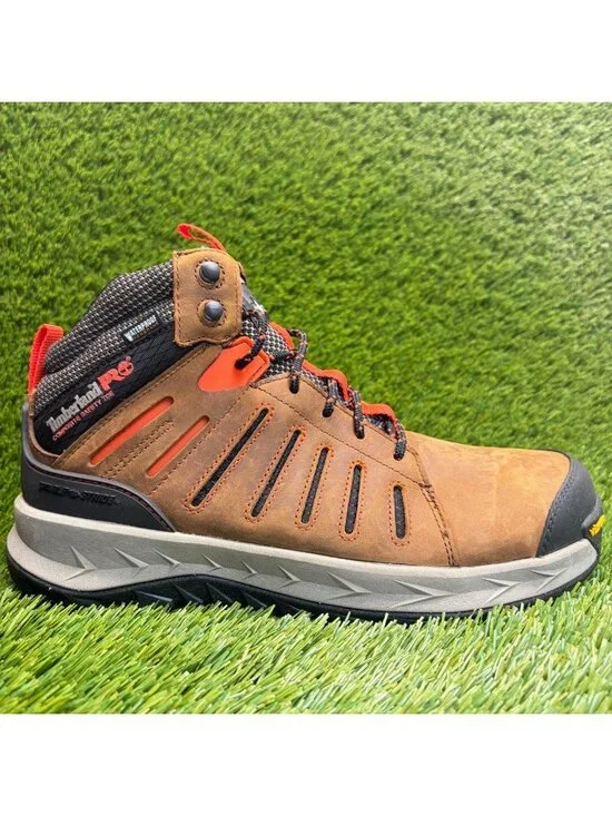 Timberland Pro Trailwind Mens Size 9.5 Brown Waterproof Composite Toe Work Boots