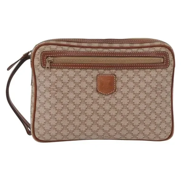 Celine Macadam Clutch Bag Beige