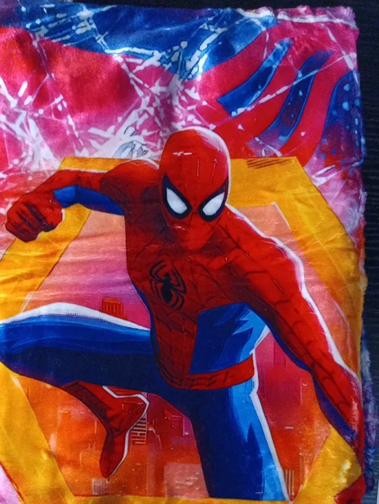 Spider-Man Throw Blanket in Red, Blue and Yellow