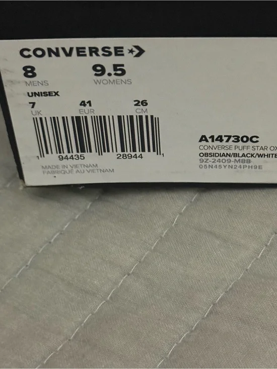Converse Puff Star OX Sneakers in Black and White