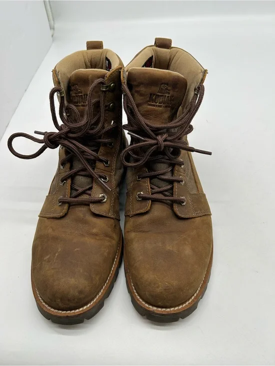 Kodiak Men’s Thane Waterproof Brown Leather Lace-Up Work Boots 11