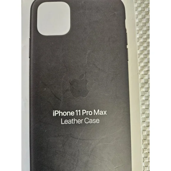 Official Apple iPhone 11 Pro Max Leather Case - Black In Box