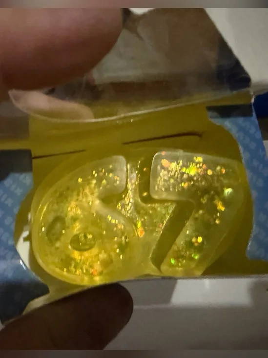 Yellow Glitter Phone Ring Grip - Compatible Cell Accessory