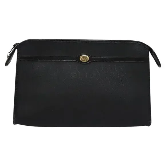 Dior Honeycomb Canvas Clutch Bag Black