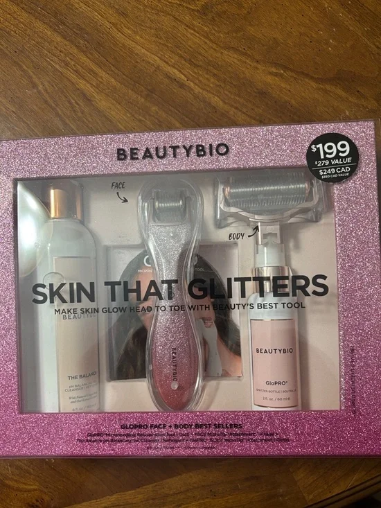 BEAUTYBIO Skin That Glitters Skincare Tool Set for face & body