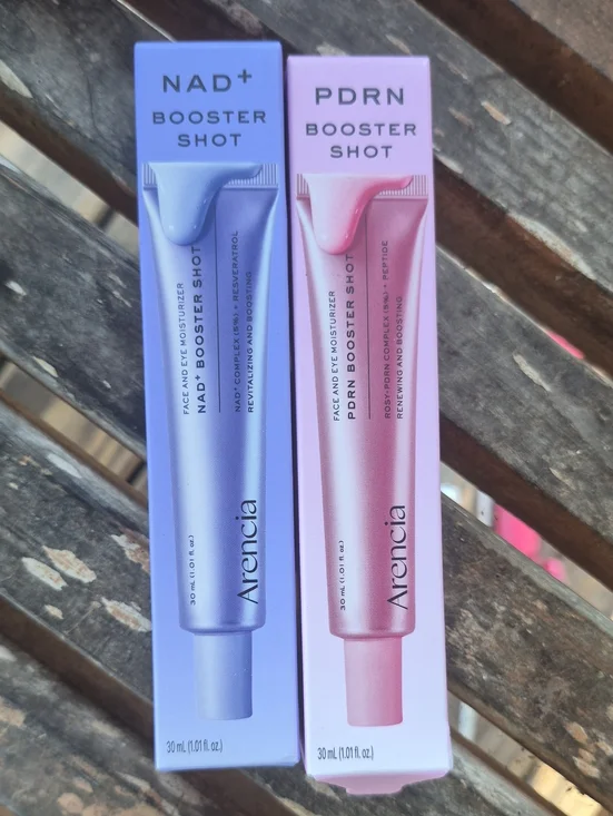 NAD+ & PDRN Booster Shot Set — Lavender and Pink Face Moisturizers