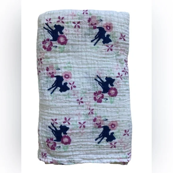 Aden +‎ Anais Disney Baby Bambi Deer Swaddle Blanket Muslin Purple Blue 41 x 44