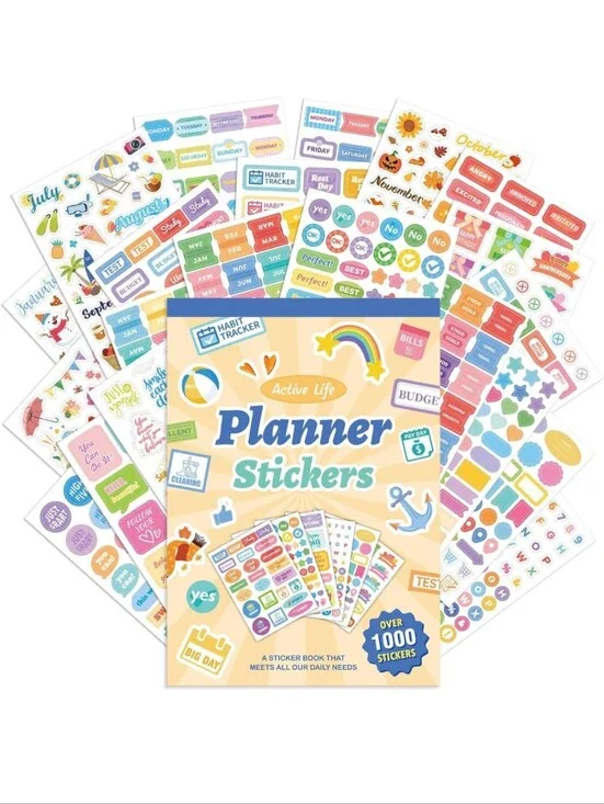 Planner Stickers (Assorted Pastel) - Active Life