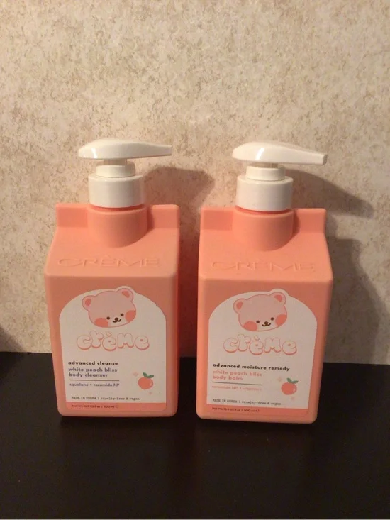 White Peach Bliss Kids Body Cleanser & Balm - Peach