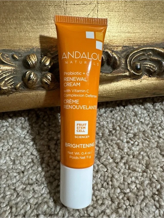 New Andalou Naturals Brightening Probiotic + Vitamin C Renewal Cream 0.4oz