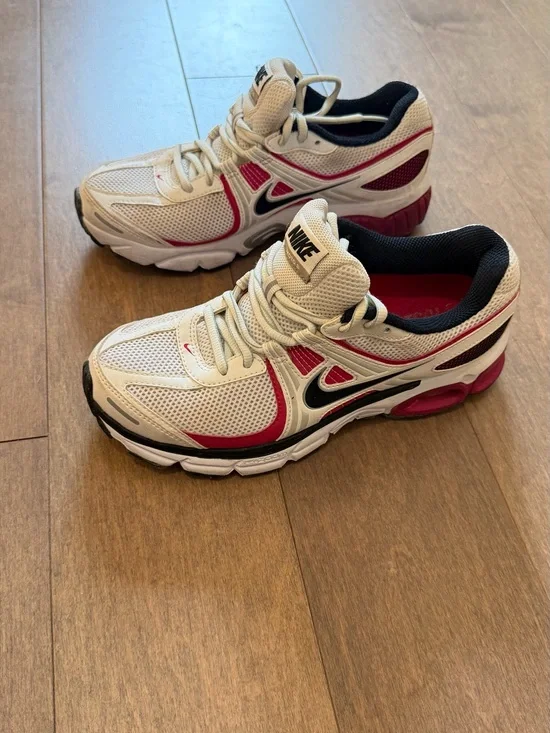 Nike White and Pink Athletic Sneakers