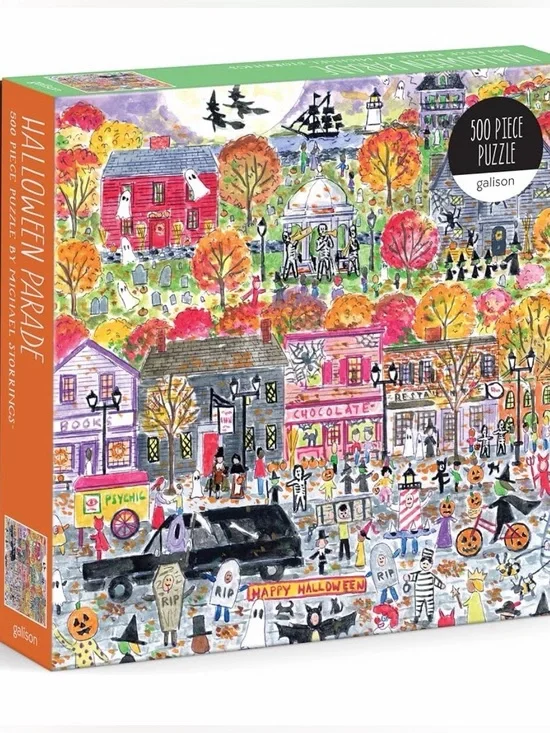 🎃 Galison Halloween Parade 500-Piece Jigsaw Puzzle - Colorful Autumn Scene