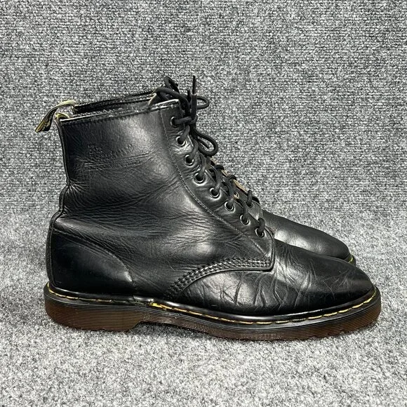 Dr. Martens 1460 Ben Boots Mens Sz 10 Black Smooth Leather‎ Made In England Lace