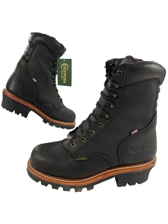 Chippewa Super Logger Black 9