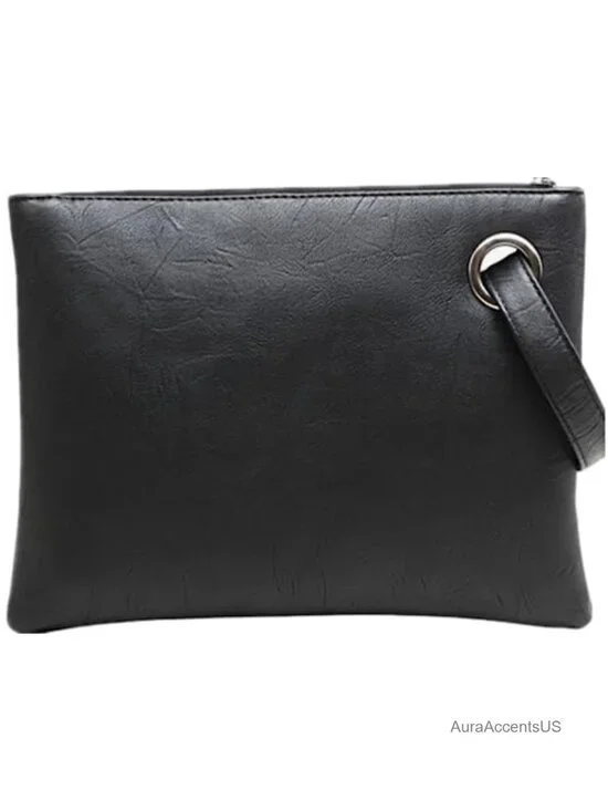 NWT Vegan PU Leather Envelope Clutch Bag Wristlet for Women Beach Holiday