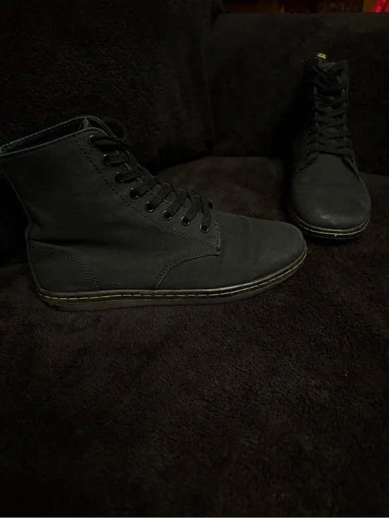 Doc Martens AirWair Alfie Black Canvas Boots US Men’s 9 / Women’s 10 GUC