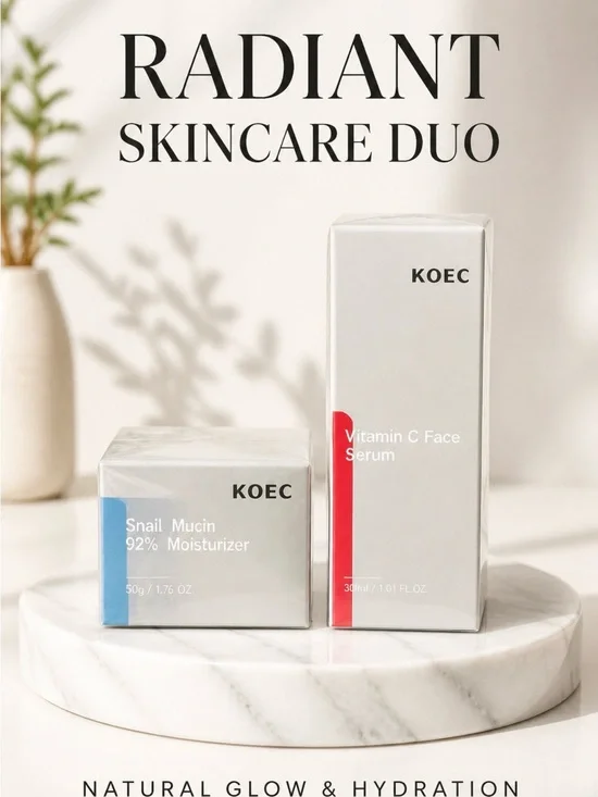 Radiant Skincare Duo - White with Blue & Red Accents moisturizer NWT
