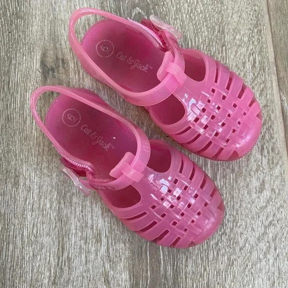 Cat & Jack Pink Jelly Fisherman Sandals Toddler Size 6