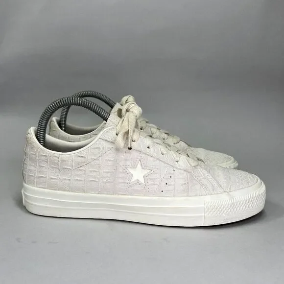 Converse Women's Size 7 One Star Pro Low Croc Embossed Leather Sneakers‎