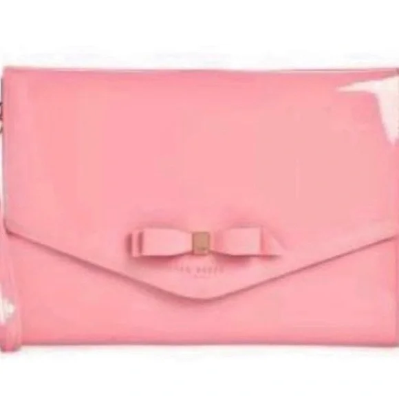 New ted baker krystan pink clutch bag