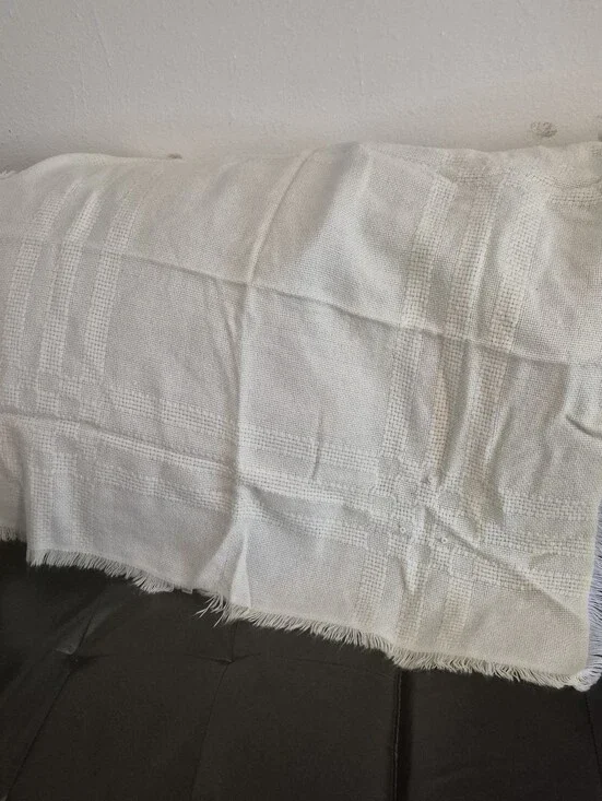 Cozy Woven Fringe Throw Blanket - Neutral Home Accent