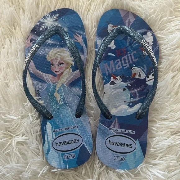 Havainas - frozen - big kids - size 2Y - NWT